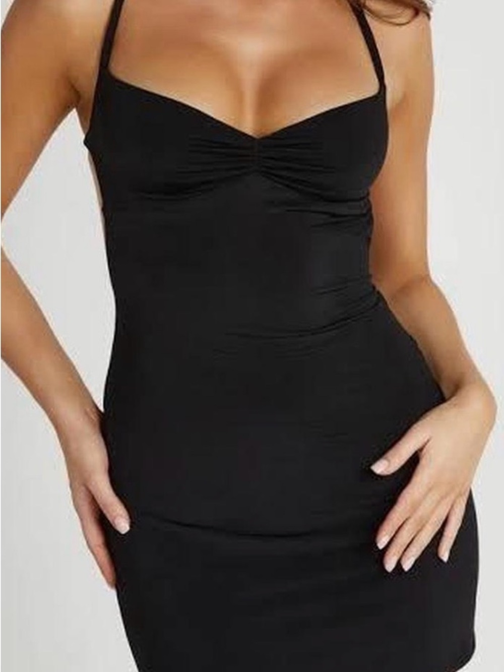 Meshki Amirah Slinky Backless mini dress